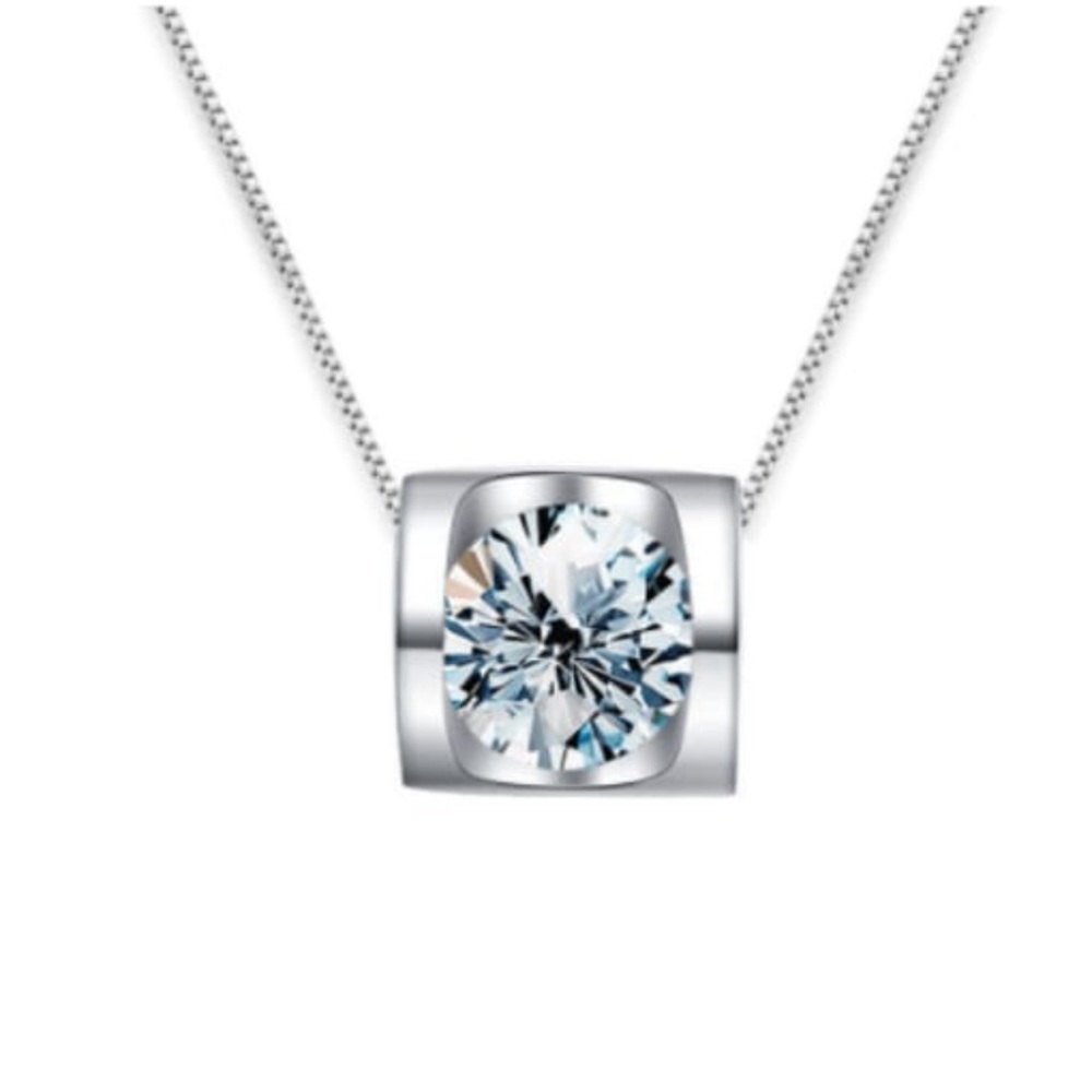 Sterling Silver Moissanite Necklace